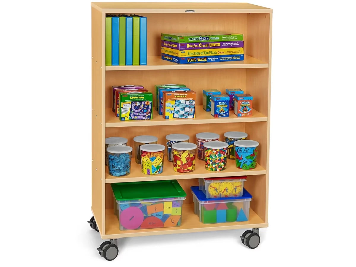 Flex-Space Mobile 4-Shelf All-Purpose Storage Unit - Maple - US 9022