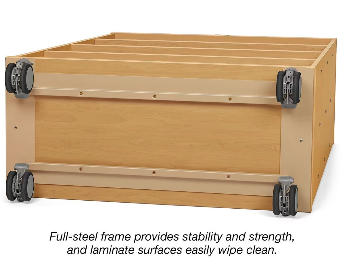 Flex-Space Mobile 4-Shelf All-Purpose Storage Unit - Maple - US 9022