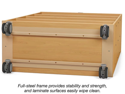 Flex-Space Mobile 4-Shelf All-Purpose Storage Unit - Maple - US 9022