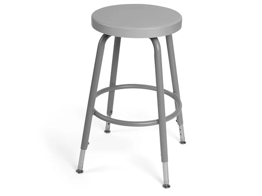 Flex-Space Height-Adjustable Stool - Gray - US 9854
