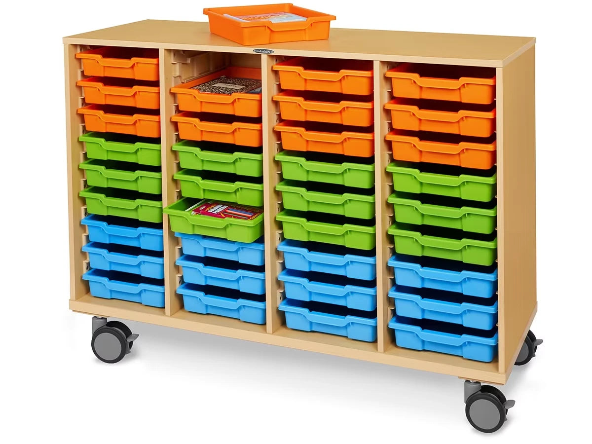 Flex-Space Mobile 36-Tray Storage Center - Maple - US 5896