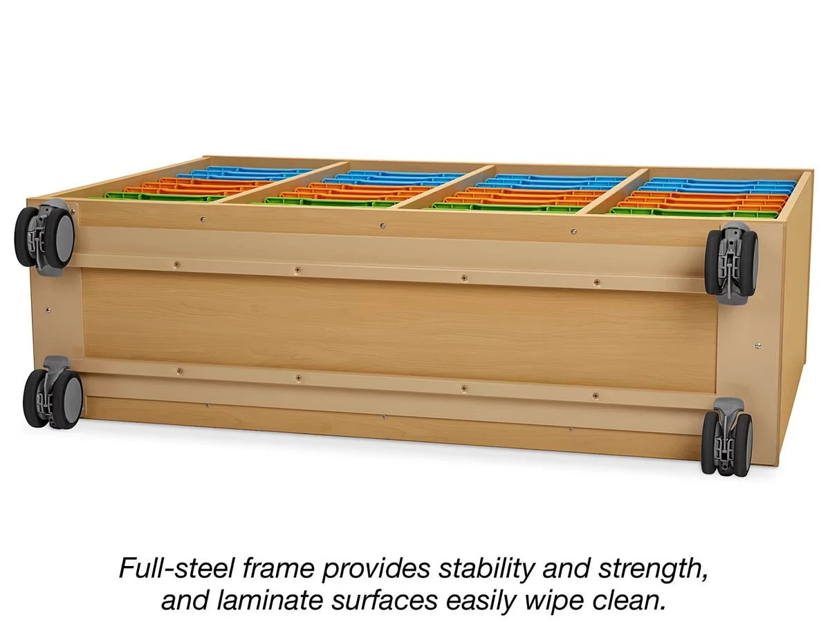 Flex-Space Mobile 36-Tray Storage Center - Maple - US 5896