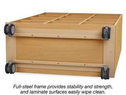 Flex-Space Mobile 12-Cubby Storage Unit - Maple - US 8124