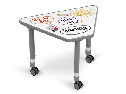Flex-Space Write & Wipe Mobile Wedge Student Desk - US 7642