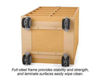 Flex-Space Mobile Clear-View 10-Bin Storage Center - Maple - US 8194