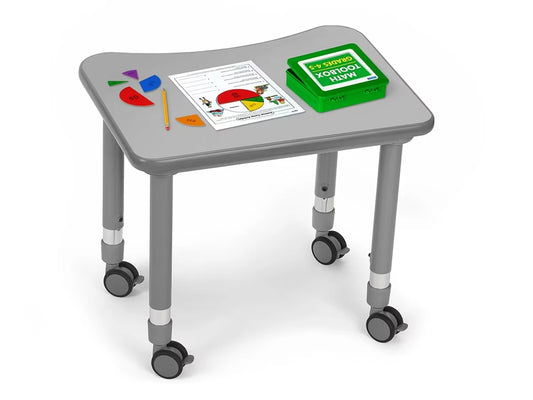 Flex-Space Mobile Student Desk - Gray - US 3629