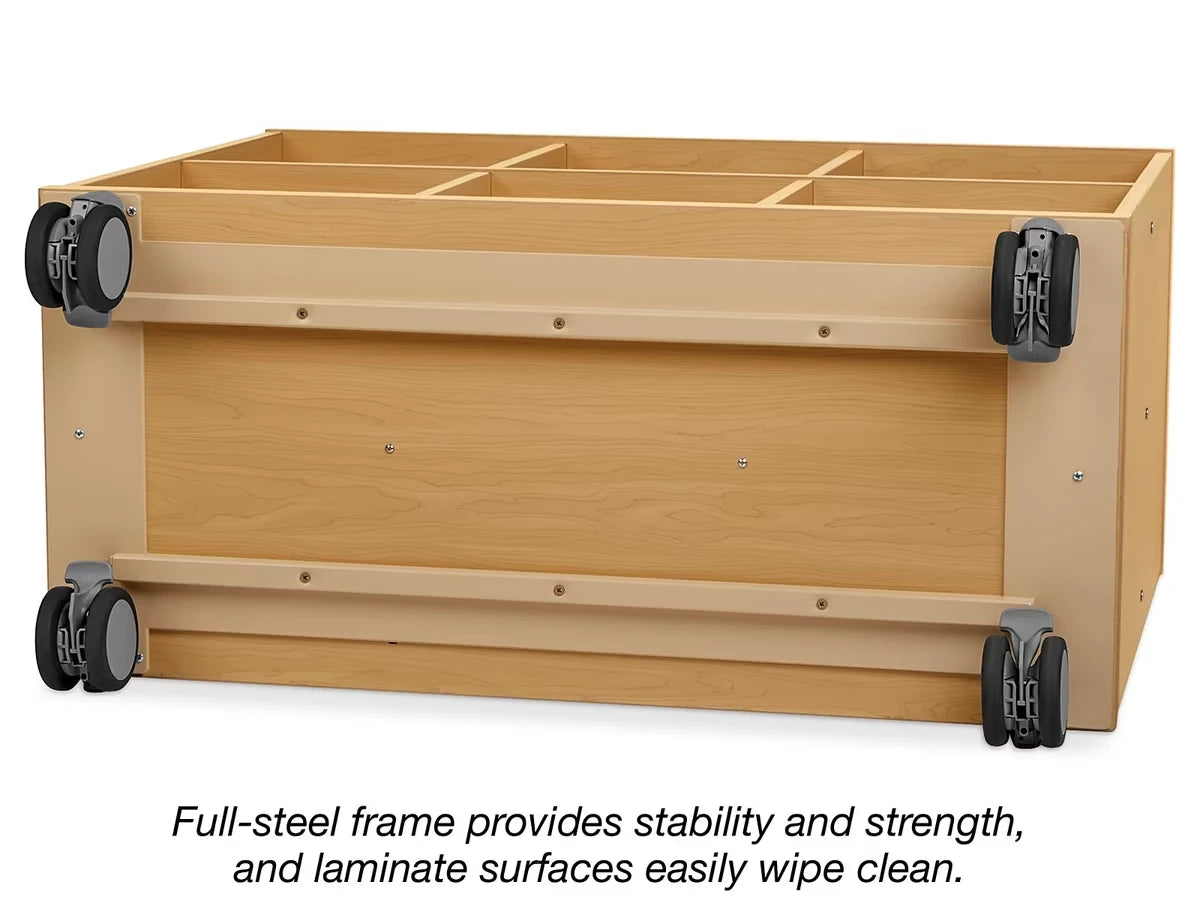 Flex-Space Mobile 6-Cubby Storage Unit - Maple - US 3795
