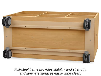 Flex-Space Mobile 6-Cubby Storage Unit - Maple - US 3795