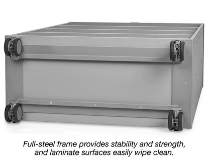 Flex-Space Mobile 4-Shelf All-Purpose Storage Unit - Gray - US 5113
