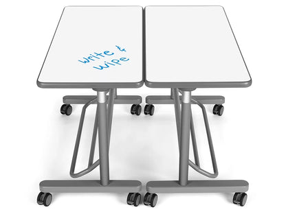 Flex-Space Write & Wipe Mobile Standing Desk for Two - US 1360