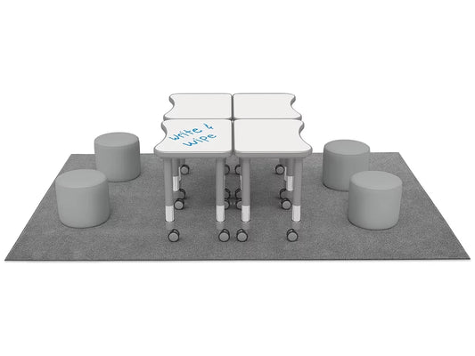 Flex-Space Comfy Seat Write & Wipe Desk Zone - US 9624