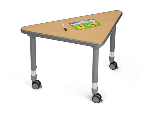 Flex-Space Mobile Triangular Student Desk - Maple - US 7291