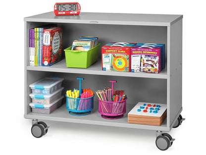 Flex-Space Mobile 2-Shelf All-Purpose Storage Unit - Gray - US 1015
