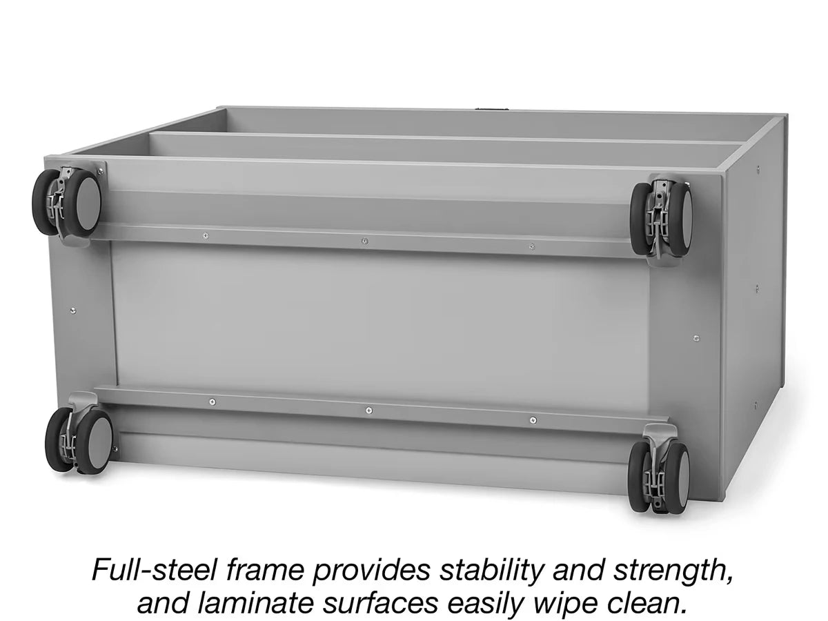 Flex-Space Mobile 2-Shelf All-Purpose Storage Unit - Gray - US 1015