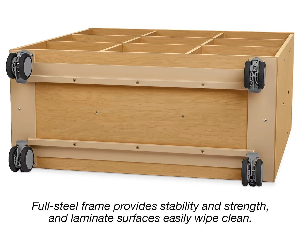 Flex-Space Mobile 9-Cubby Storage Unit - Maple - US 9450