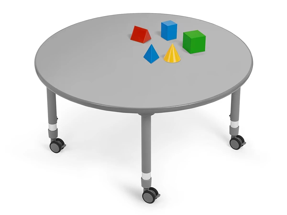 Flex-Space Mobile Round Tables - Gray - US 6803