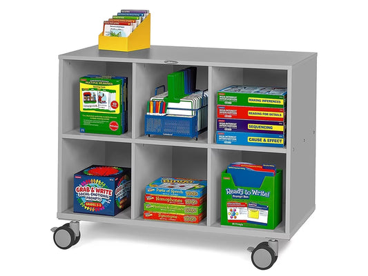 Flex-Space Mobile 6-Cubby Storage Unit - Gray - US 4586