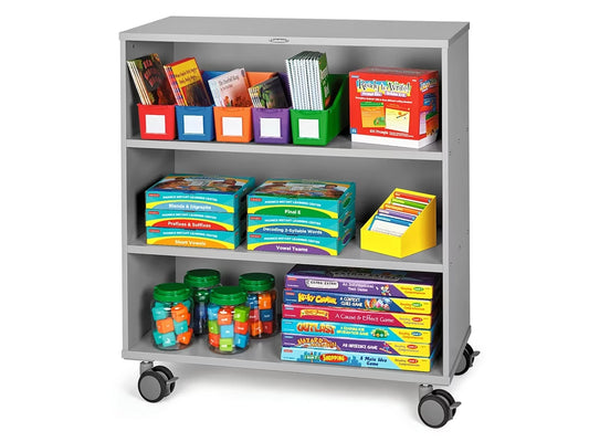 Flex-Space Mobile 3-Shelf All-Purpose Storage Unit - Gray - US 9765