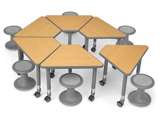Flex-Space Wobble Chair & Wedge Desk Zone - US 3256