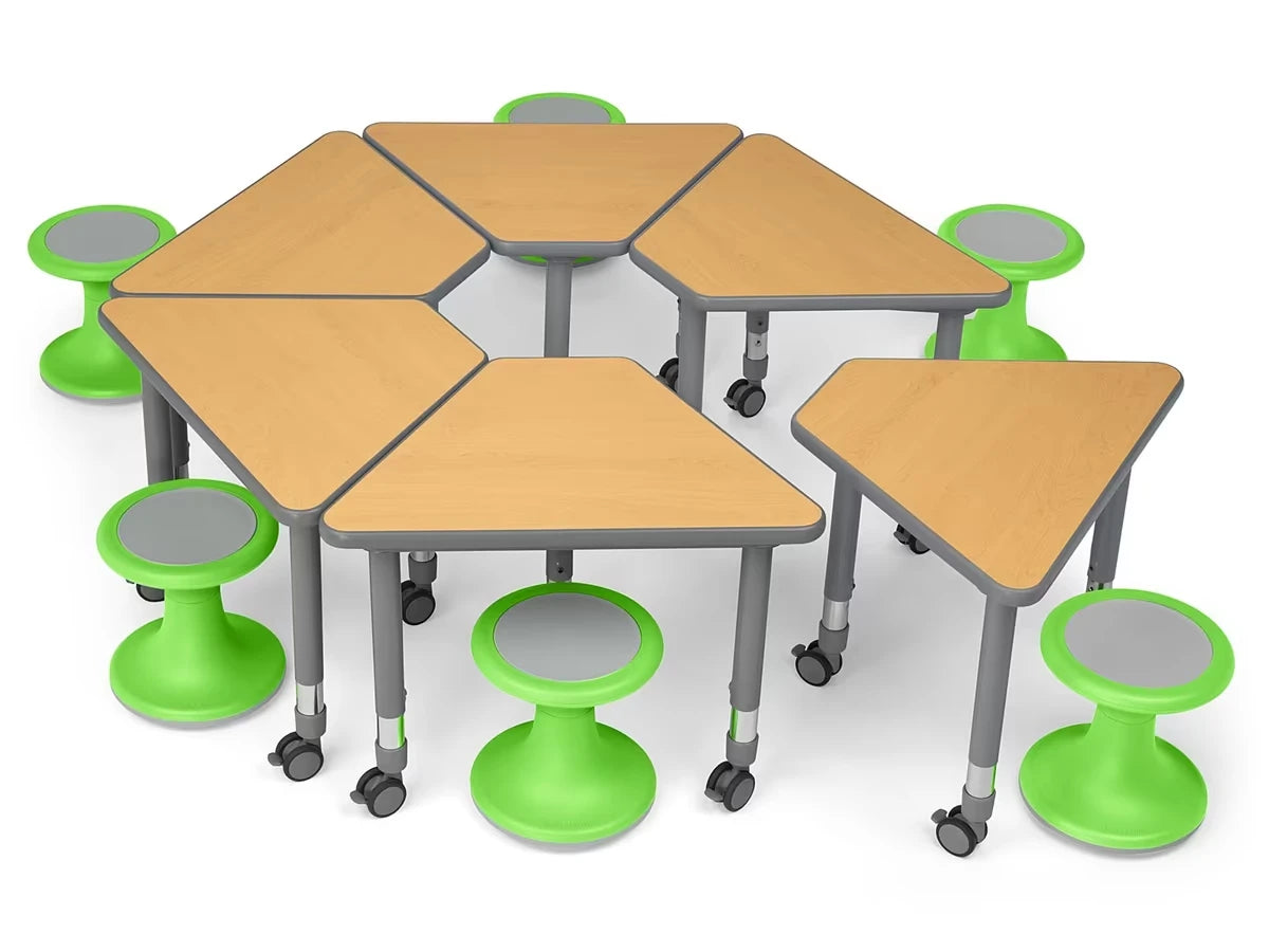Flex-Space Wobble Chair & Wedge Desk Zone - US 3256