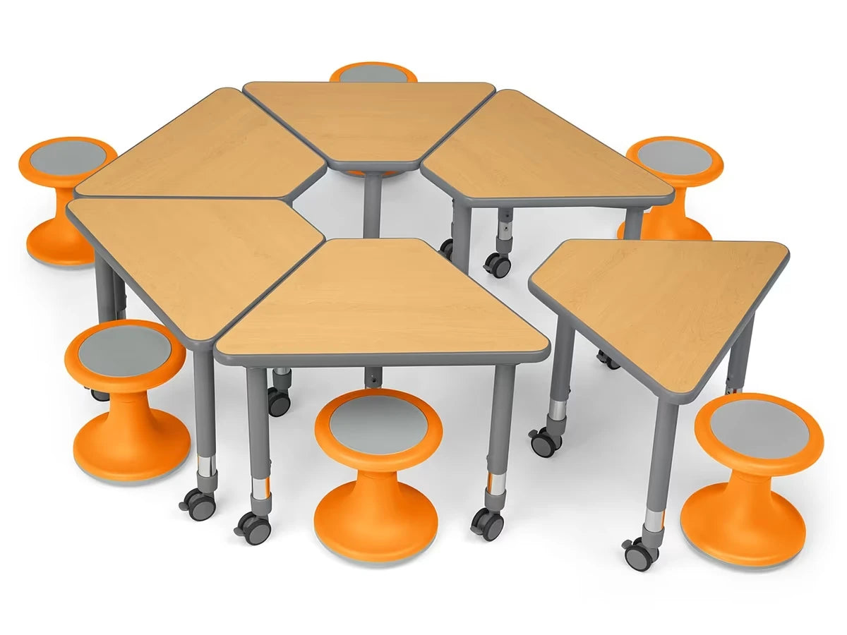 Flex-Space Wobble Chair & Wedge Desk Zone - US 3256