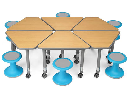 Flex-Space Wobble Chair & Wedge Desk Zone - US 3256