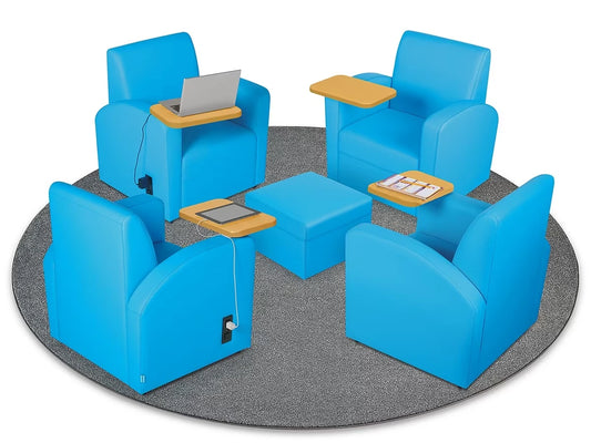 Flex-Space Comfy Chair with Desk & Power Zone - US 1187