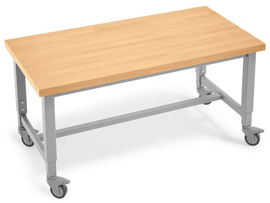 Modern Edge Mobile Butcher-Block Worktable - US 7312