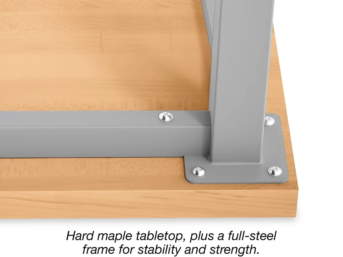 Modern Edge Mobile Butcher-Block Worktable - US 7312