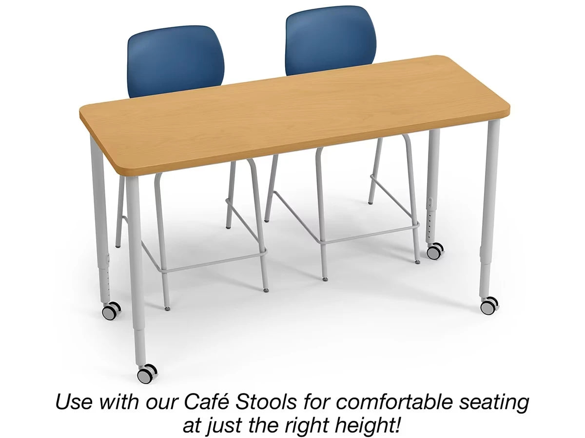 Modern Edge Mobile Standing-Height Rectangular Tables - US 1125
