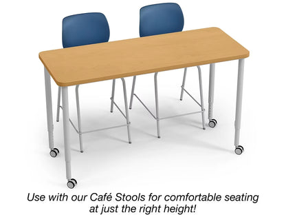 Modern Edge Mobile Standing-Height Rectangular Tables - US 1125