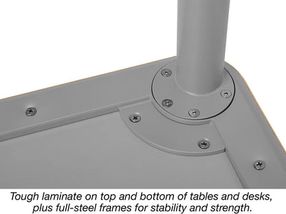 Modern Edge Mobile Standing-Height Rectangular Tables - US 1125