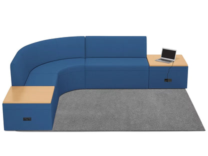 Modern Edge Couch & Powered Table Zone - US 9039