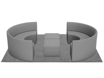 Modern Edge Curved Couch Gathering Zone - US 8915