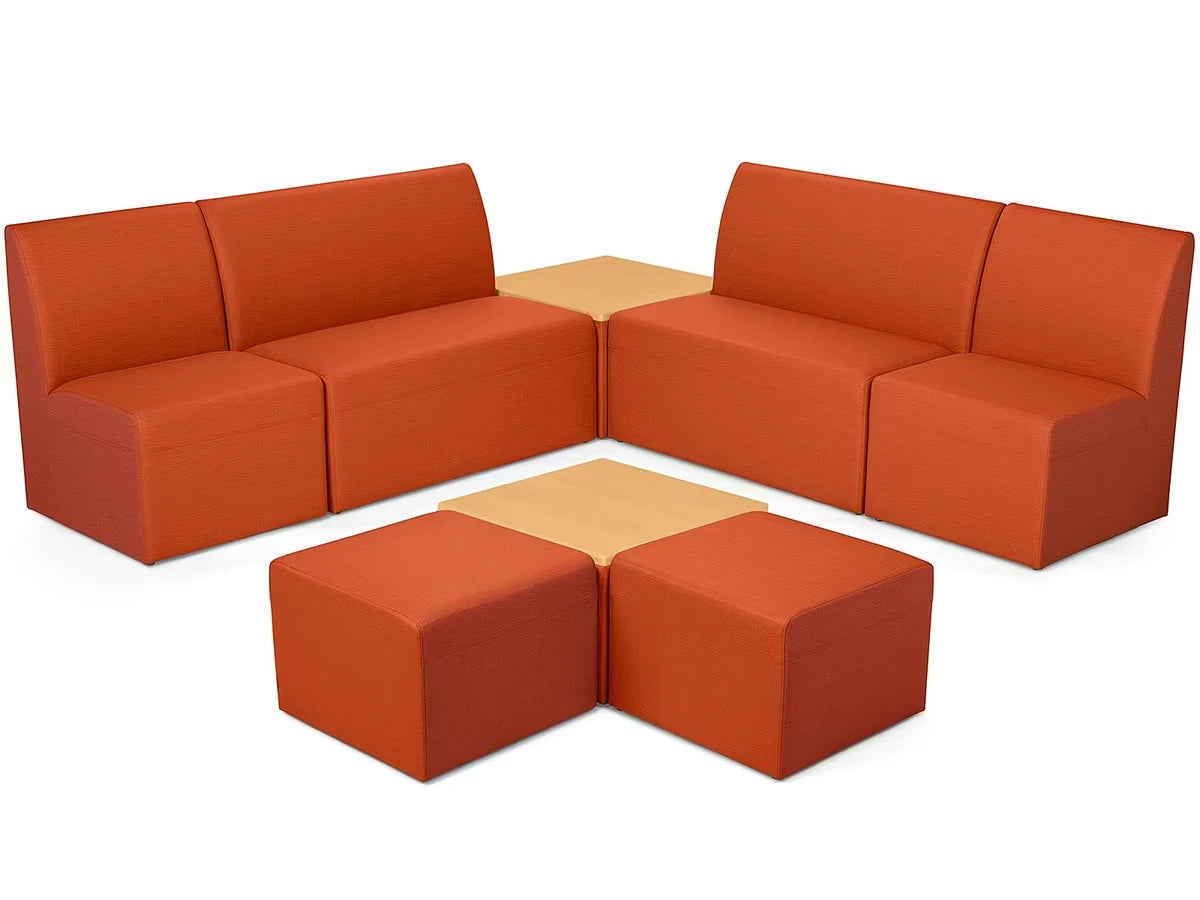Modern Edge Couch & Powered Table Community Zone - US 2002