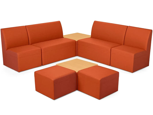 Modern Edge Couch & Powered Table Community Zone - US 2002