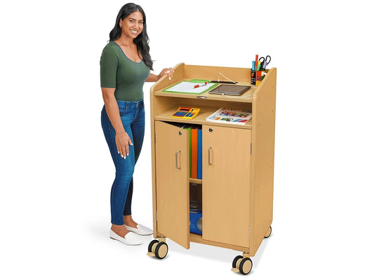 Flex-Space Jr.® Mobile Locking Teacher Station with Power - US 3958