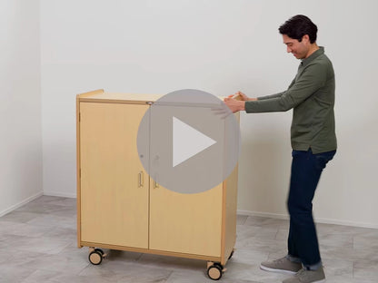 Flex-Space Jr.® Mobile 3-Shelf Locking Storage Cabinet - US 4414
