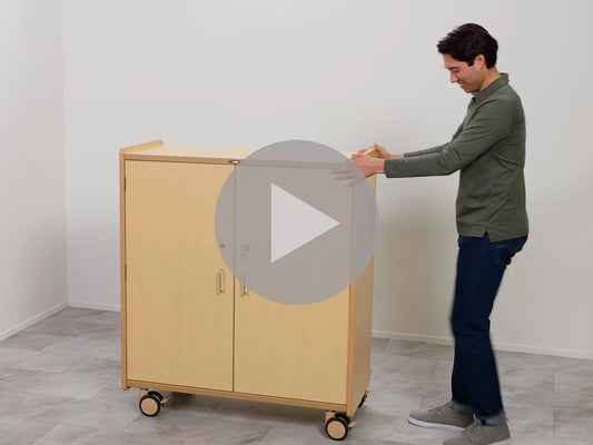 Flex-Space Jr.® Mobile 3-Shelf Locking Storage Cabinet - US 4414