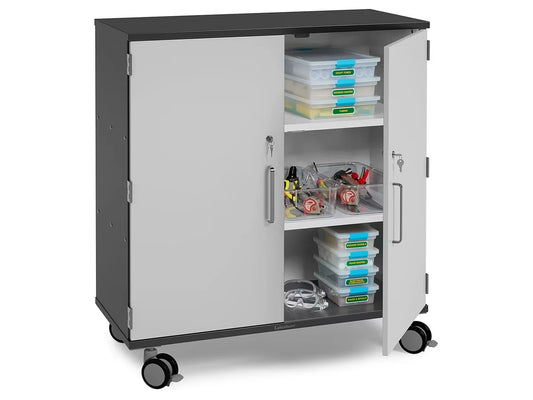Modern Edge Mobile 3-Shelf Locking Storage Cabinet - US 1245