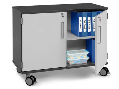 Modern Edge Mobile 2-Shelf Locking Storage Cabinet - US 6505