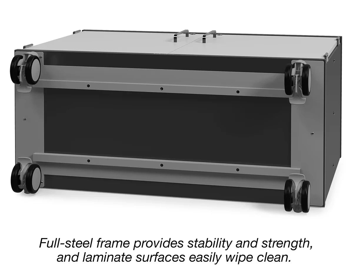Modern Edge Mobile 2-Shelf Locking Storage Cabinet - US 6505