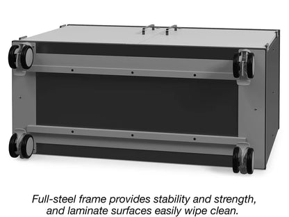 Modern Edge Mobile 2-Shelf Locking Storage Cabinet - US 6505