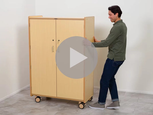 Flex-Space Jr.® Mobile 4-Shelf Locking Storage Cabinet - US 6940