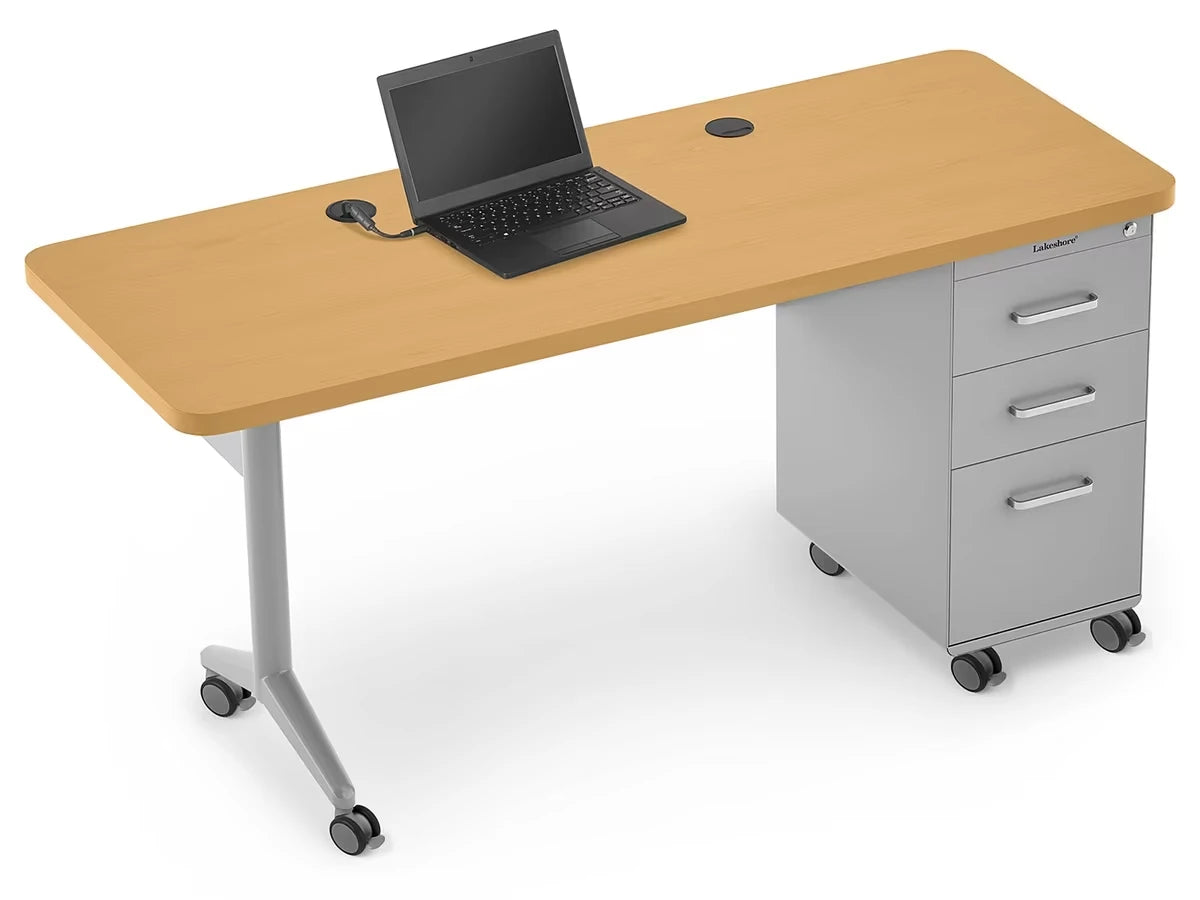 Modern Edge Mobile Teacher Desk - US 4712